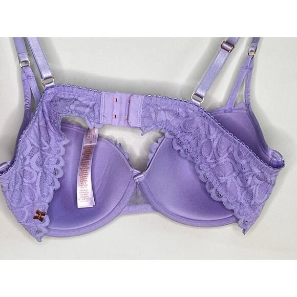 Savage X Fenty Rhianna Not Sorry Lace Balconette Bra Purple Lavender Womens 38C - Picture 10 of 10